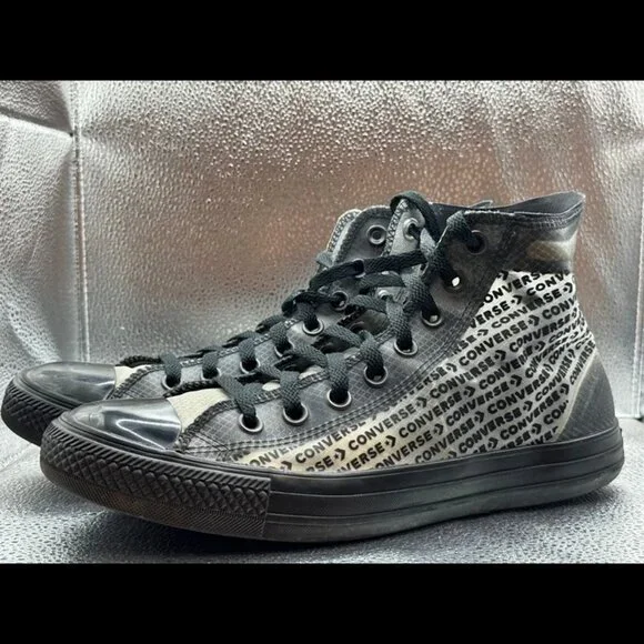 Size 8 - Converse Chuck Taylor All Star High‎ Translucent Black Sneakers 65668C - Picture 5 of 11